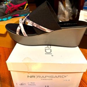 COPY - NIB Strapping, and elastic wedge sandals , Italian, I think